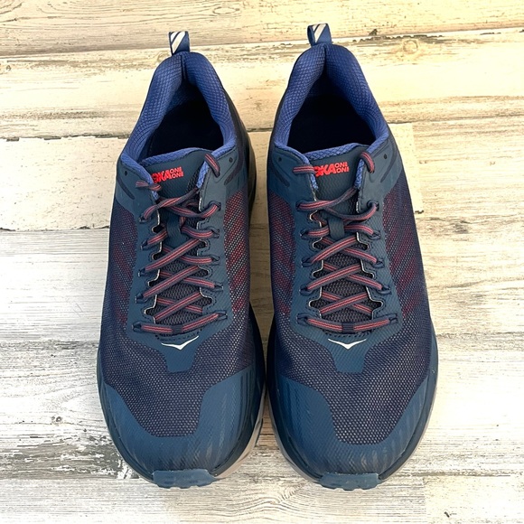 Hoka Challenger ATR 5 Men’s All Terrain Running Shoes Size 12.5 In Blue/Red - Picture 5 of 11